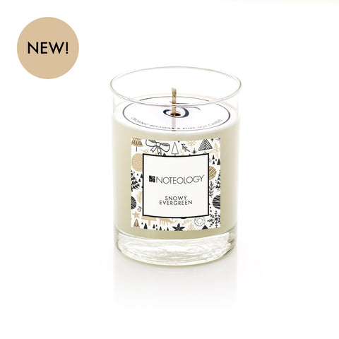 Snowy Evergreen Candle | Noteology