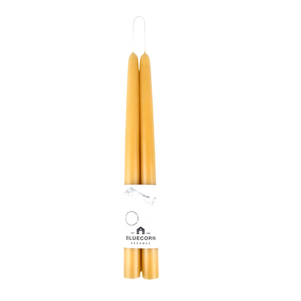 Hand-Dipped Beeswax Taper Candles- 12"