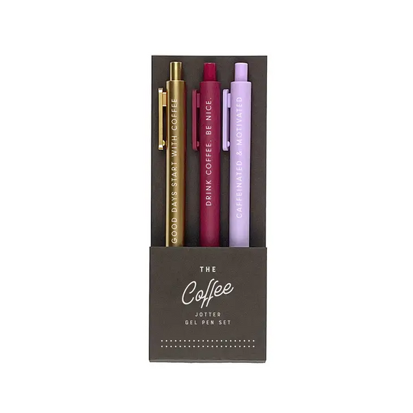 Coffee Jotter Gel Pen Set