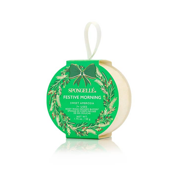 Spongelle Holiday Ornaments | Body Wash Infused Buffers