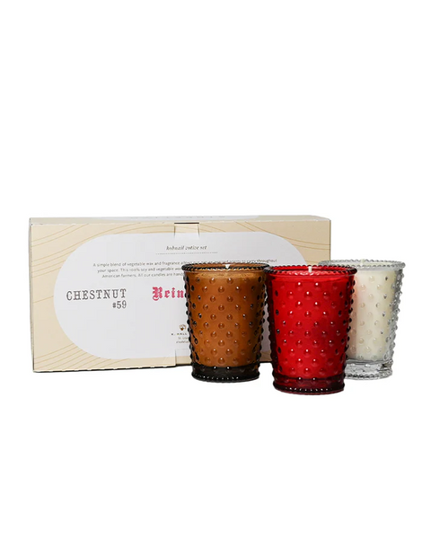 Simpatico Hobnail Holiday Candles