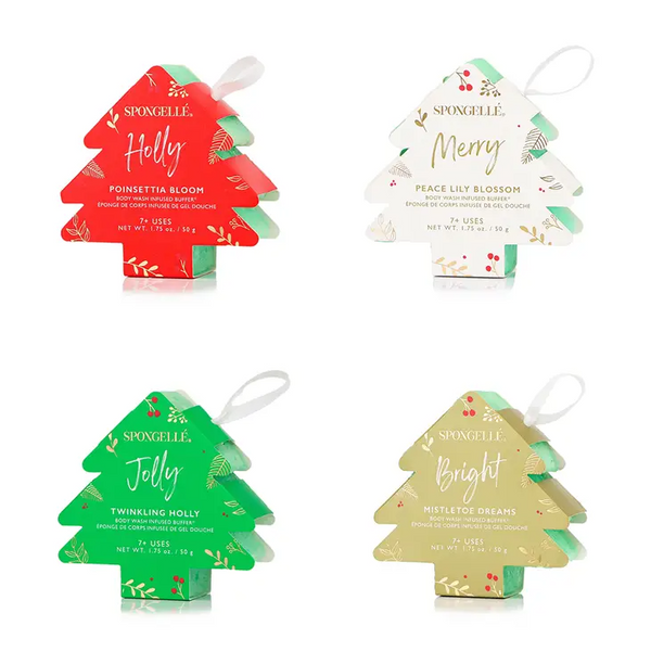 Spongelle Holiday Ornaments | Body Wash Infused Buffers
