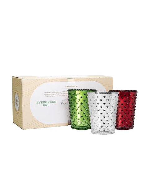 Simpatico Hobnail Holiday Candles