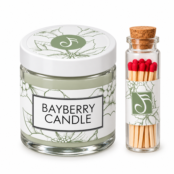 Bayberry Mini Candle + Mini Match Set | Noteology