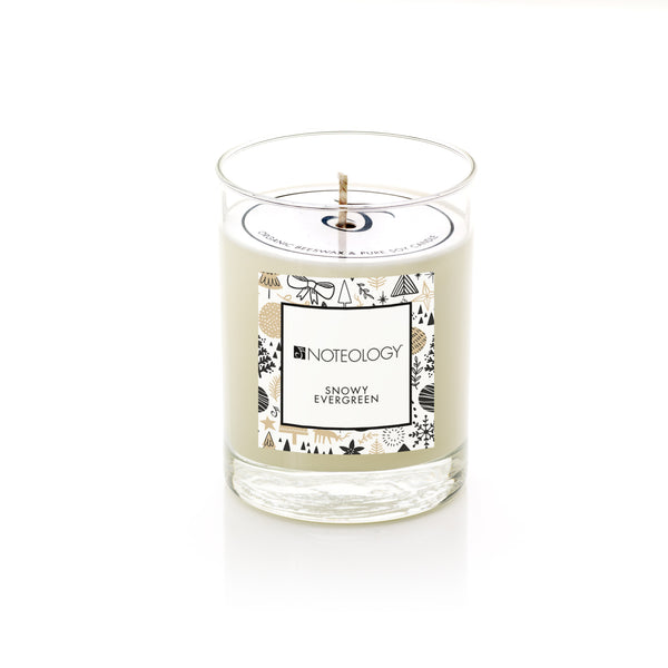 Snowy Evergreen Candle | Noteology