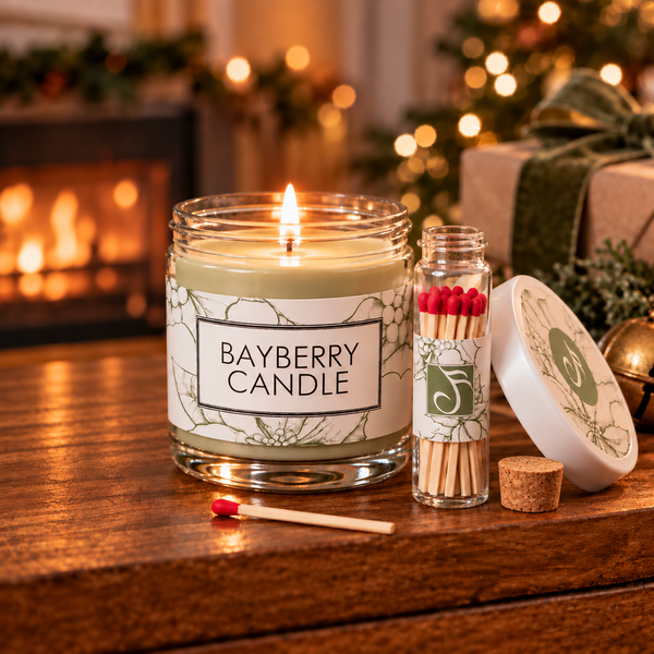Bayberry Mini Candle + Mini Match Set | Noteology