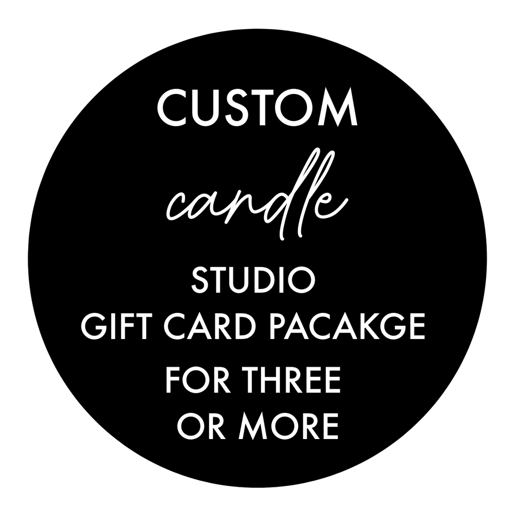 Custom Candle Studio Gift Card Package for Three or More