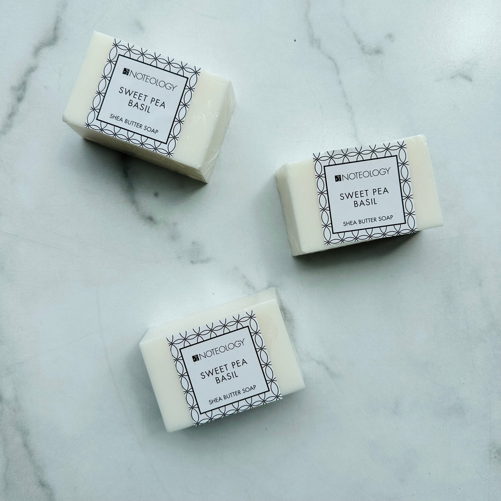 Sweet Pea Basil Shea Butter Bar Soap | Noteology