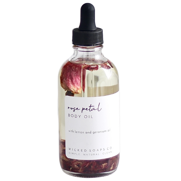 Rose Petal Body Oil | Wicked Soap Co.
