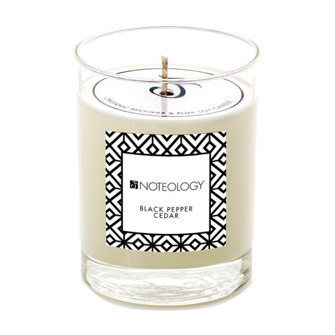 Black Pepper Cedar Soy Candle | Noteology