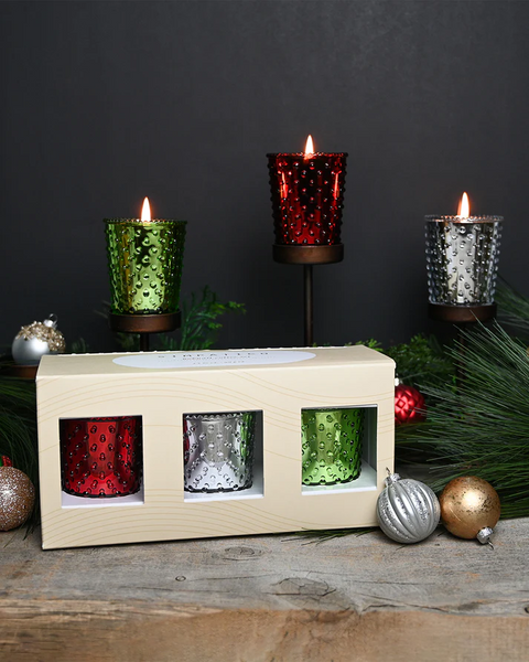Simpatico Hobnail Holiday Candles