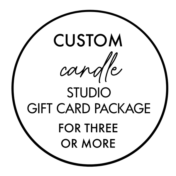Custom Candle Studio Gift Card Package for Three or More
