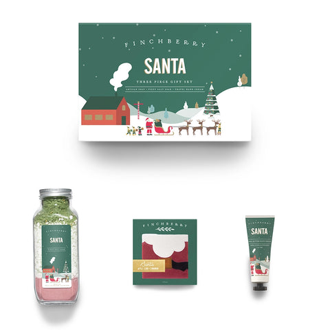 Santa - 3 Piece Christmas Holiday Gift Set | FinchBerry