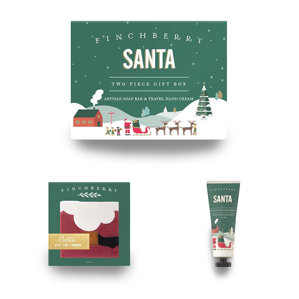 Santa - 2 Piece Christmas Holiday Gift Box | FinchBerry