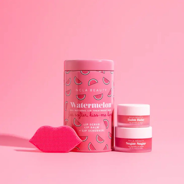 Watermelon Lip Care Set + Lip Scrubber | NCLA Beauty 