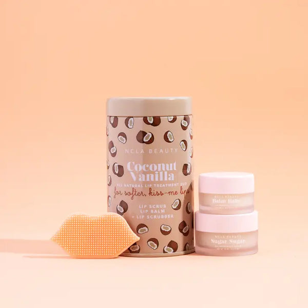 Coconut Vanilla Lip Care Set + Lip Scrubber | NCLA Beauty