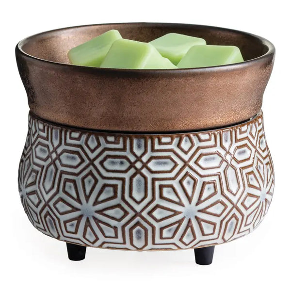 2-in-1 Fragrance Warmers- Classic Bronze Geometric