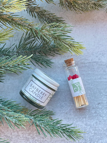 Bayberry Mini Candle + Mini Match Set