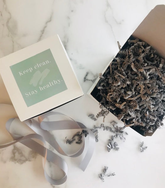 Keep Clean. Stay Healthy. Deluxe Gift Set. 