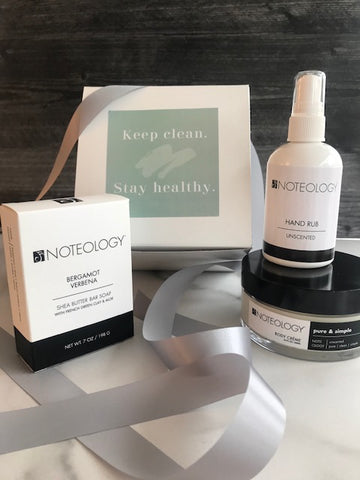 Keep Clean. Stay Healthy. Deluxe Gift Set. 