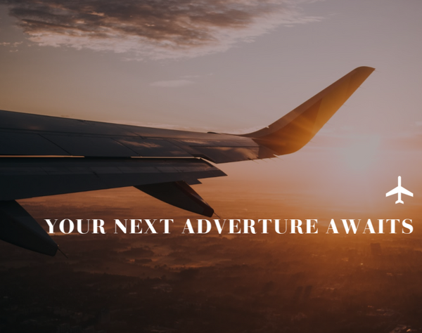 your next adventure awaits--label