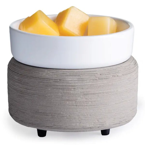 2-in-1 Fragrance Warmers - Classic Grey texture