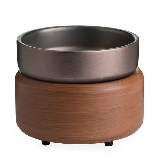 2-in-1 Fragrance Warmers - Pewter Walnut 