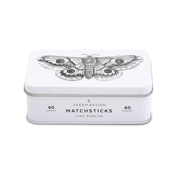 Moth match tin