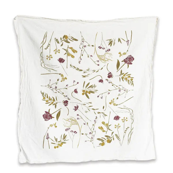 Olive Grove Cotton Flower Sack Tea Towels | June & December